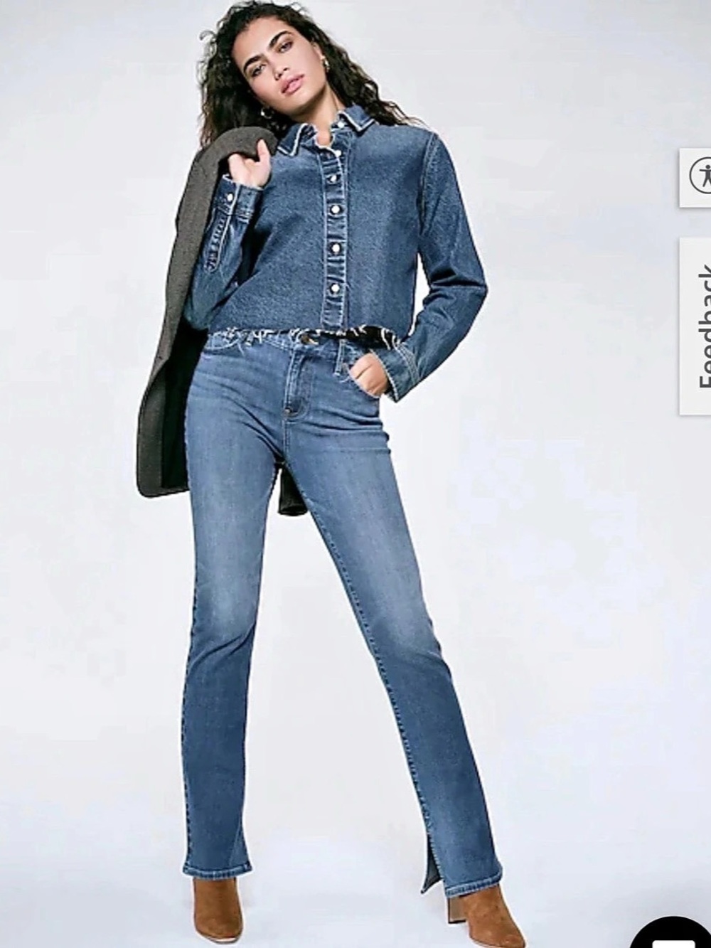 Express Mid Rise Medium Wash Skyscraper Jeans